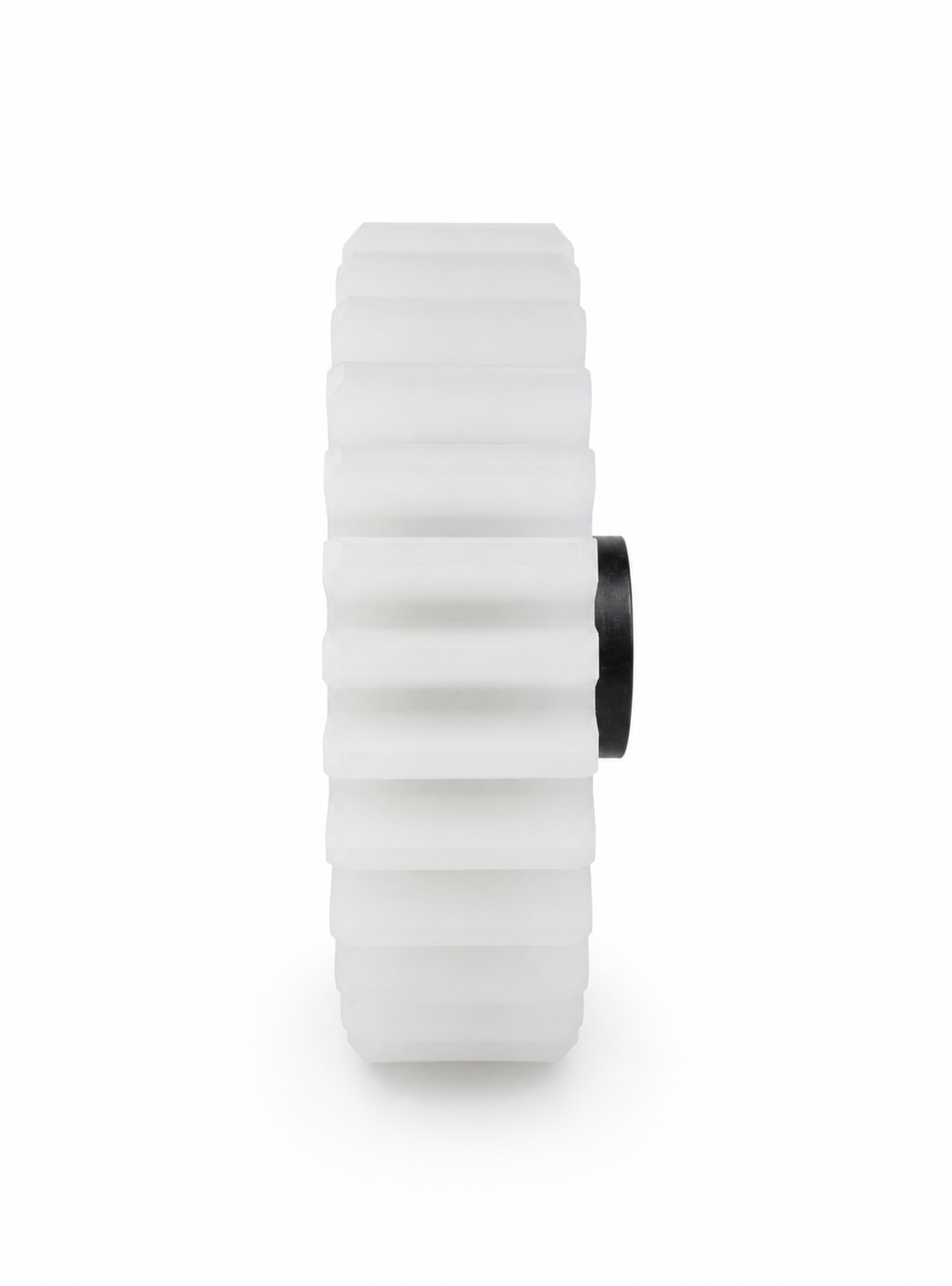 Side view showing the two-material construction of the customer-specific gear
