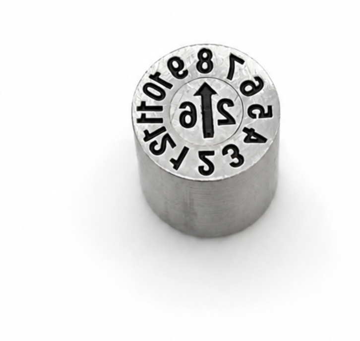 Adjustable cylindrical month and year insert for the mould