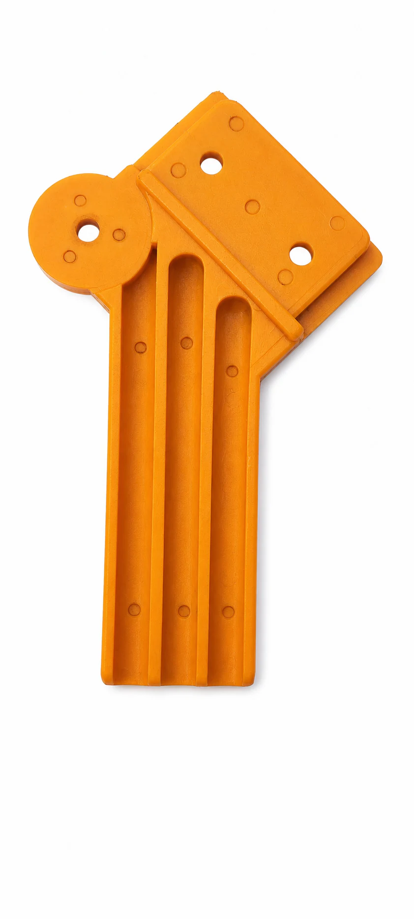 Orange moulded ribbed lever component